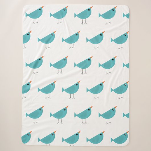 Entzückende skurrile Vogel-Natur-Kunst Sherpadecke (Vorderseite)