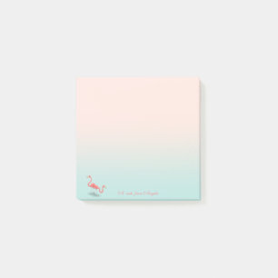 Entzückende süße Flamingos Post-it Klebezettel