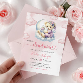 Entzückende Teddybär-Baby-Party-Einladung Cloud Ni Einladung