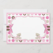 Entzückende Teddybären danken Ihnen, Rosa zu Dankeskarte (Rückseite)