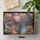 Entzückende Teeszene im Wunderland - Dekupage gest Seidenpapier (Geschenk)