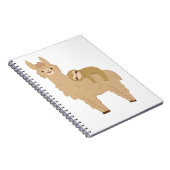 Entzückende Trägheit, die auf einem Lama schläft Notizblock (Rechte Seite)