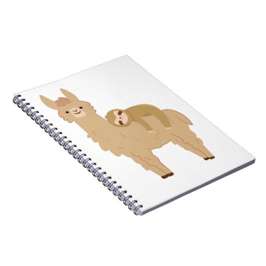 Entzückende Trägheit, die auf einem Lama schläft Notizblock (Rechte Seite)