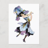 Entzückende Vintage-Iris-Gartenfee Postkarte (Vorderseite)