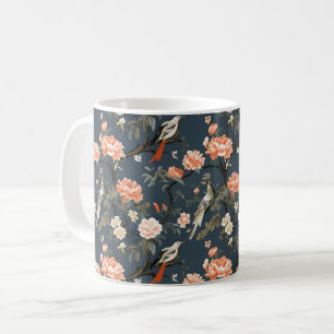 Entzückende Vögel und Blüten Tasse