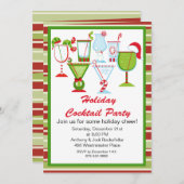 Entzückende Weihnachtscocktail-Party Einladung (Vorne/Hinten)