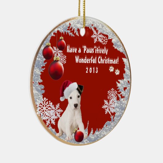 Entzückende Weihnachtsverzierung Keramikornament (Rechts)