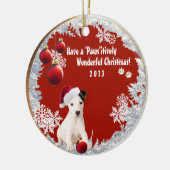 Entzückende Weihnachtsverzierung Keramikornament (Links)