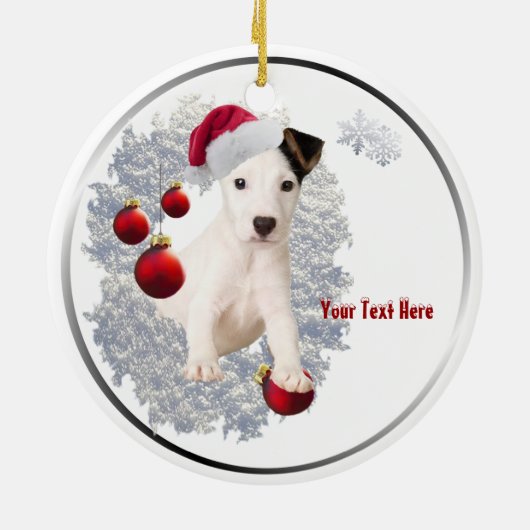 Entzückende Weihnachtsverzierung Keramikornament (Hinten)