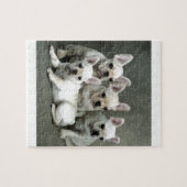 Entzückende weiße französische Bulldoggen Puzzle (Horizontal)