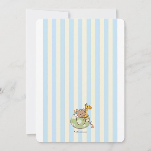 Entzückende willkommene blaue Einladung (Rückseite)