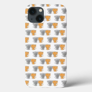 Entzückende wunderliche Kätzchen Orange und Grau Case-Mate iPhone Hülle