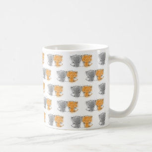 Entzückende wunderliche Kätzchen Orange und Grau Kaffeetasse