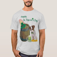 Entzückenden Jack-Russell-Welpen-St Patrick Tag