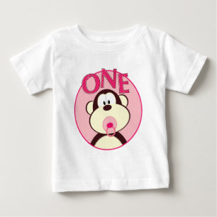 Entzückender Affe-1. Geburtstags-T - Shirt