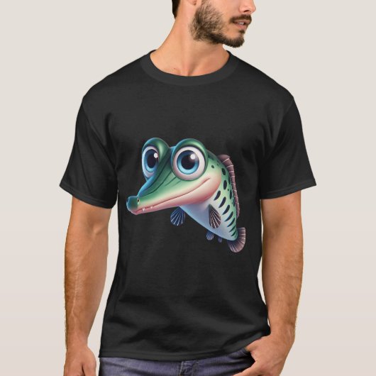 Entzückender Alligatorhecht-Fisch T-Shirt (Vorderseite)