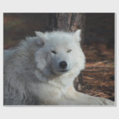 Entzückender arktischer Wolf Geschenkpapier (Flach)