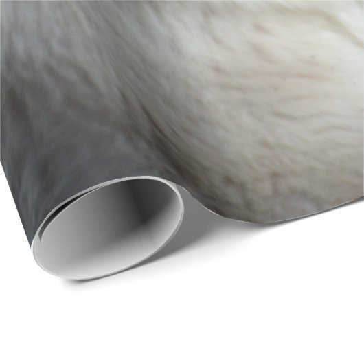 Entzückender arktischer Wolf Geschenkpapier (Rolleneckpunkt)