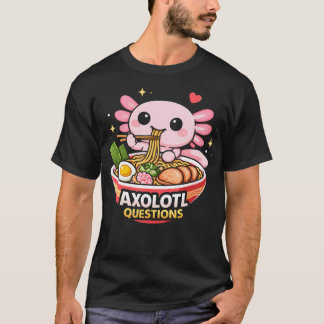 Entzückender Axolotl, der Nudeln isst T-Shirt