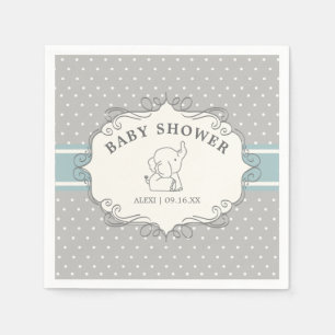 Entzückender Baby-Elefant Babyparty Serviette