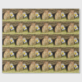 Entzückender BabyChipmunk mit Gänseblümchen Geschenkpapier (Flach)