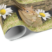 Entzückender BabyChipmunk mit Gänseblümchen Geschenkpapier (Rolleneckpunkt)
