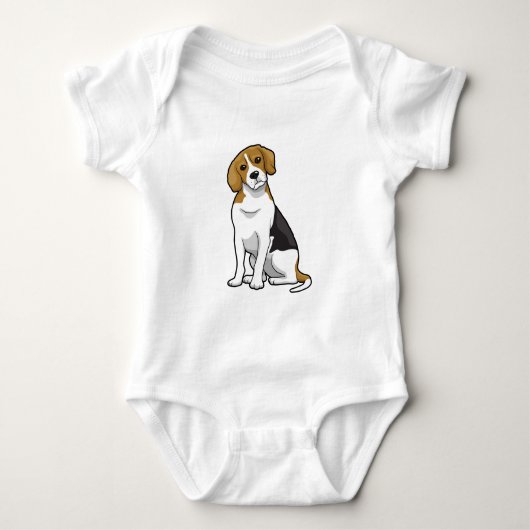 Entzückender Beagle Baby Strampler (Vorderseite)