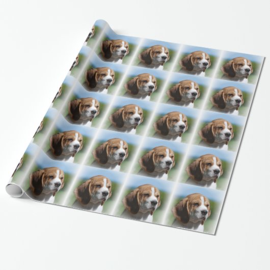 Entzückender Beagle-Hund Geschenkpapier (Ungerollt)