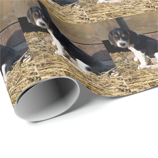 Entzückender Beagle-Welpe Snoopy Geschenkpapier (Rolleneckpunkt)