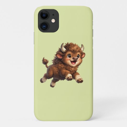 Entzückender Bison läuft spielerisch mit freudiger Case-Mate iPhone Hülle (Rückseite)