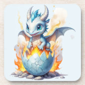 Entzückender blauer Drache Frostfire Getränkeuntersetzer (Vorderseite)