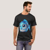 Entzückender Blauer Fisch T-Shirt (Vorne ganz)