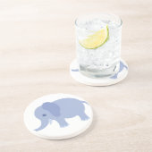 Entzückender blaues Baby-Elefant Untersetzer (Seite)
