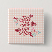 Entzückender Button-Knopf Feliz Durchmessers DAS Button (Vorderseite)