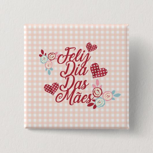 Entzückender Button-Knopf Feliz Durchmessers DAS Button (Vorderseite)