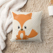 Entzückender CartoonFox mit Polka-Punkt Kissen (Decke)