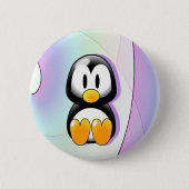 Entzückender CartoonPenguin Button (Vorderseite)