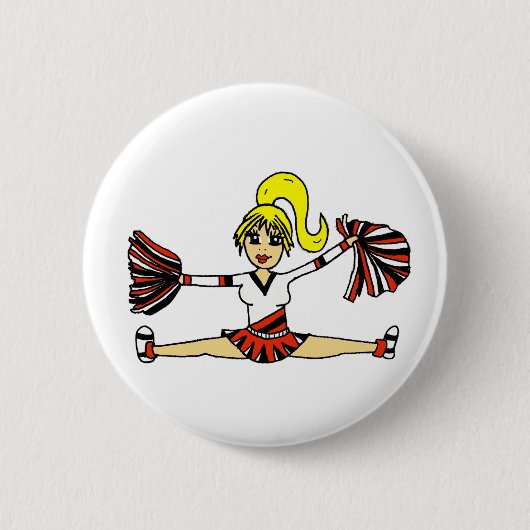 Entzückender Cheerleader-Knopf Button (Vorderseite)