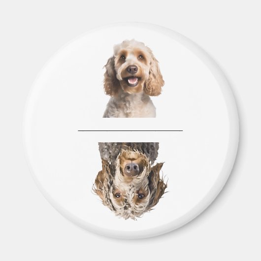 Entzückender Cockapoo Sauberes/Schmutziges Geschir Magnet (Vorne)