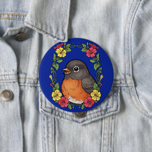 Entzückender Connecticut-Vogel mit Mirabilis Button