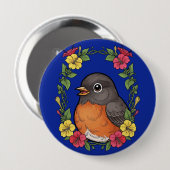Entzückender Connecticut-Vogel mit Mirabilis Button (Vorne & Hinten)