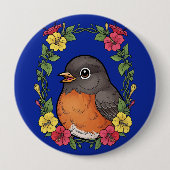 Entzückender Connecticut-Vogel mit Mirabilis Button (Vorderseite)