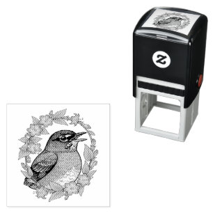 Entzückender Connecticut-Vogel mit Mirabilis Permastempel