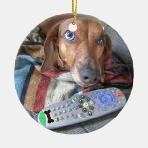 Entzückender Dackel-Hund Keramikornament