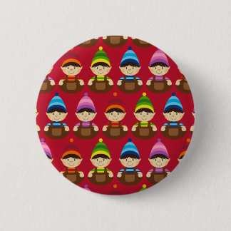 Entzückender Elf-Weihnachtsknopf Button
