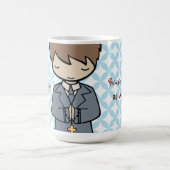 Entzückender erster Braunhaarjunge der heiligen Kaffeetasse (Mittel)
