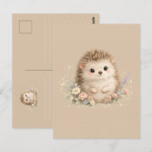 Entzückender europäischer Gartenigel Postkarte (Vorne/Hinten)