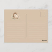 Entzückender europäischer Gartenigel Postkarte (Rückseite)