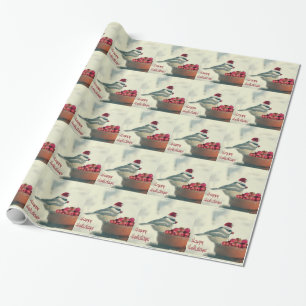 Entzückender FeiertagChickadee Geschenkpapier