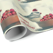 Entzückender FeiertagChickadee Geschenkpapier (Rolleneckpunkt)